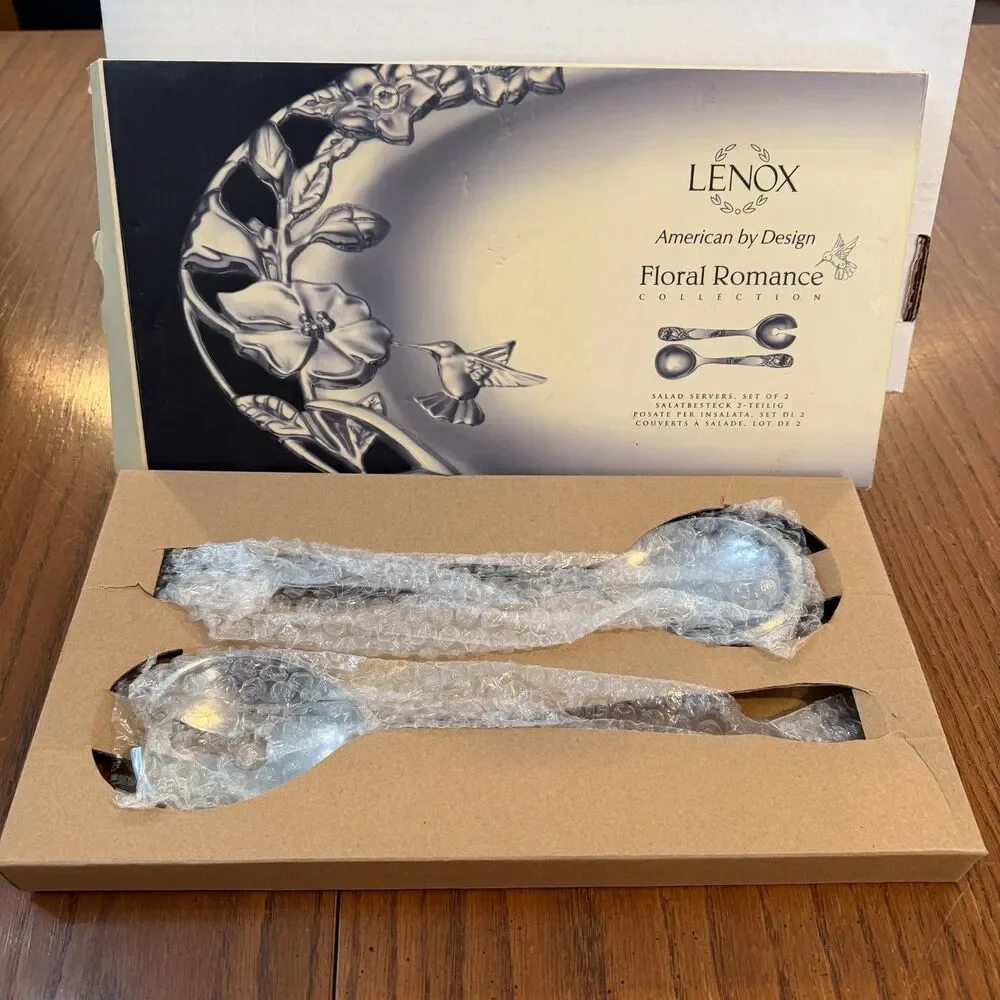 Lenox Floral Romance Salad Server Set 2 Pc 12